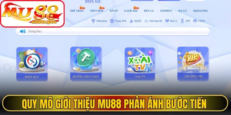 Quy mô giới thiệu MU88 phản ánh bước tiến qua từng giai đoạn